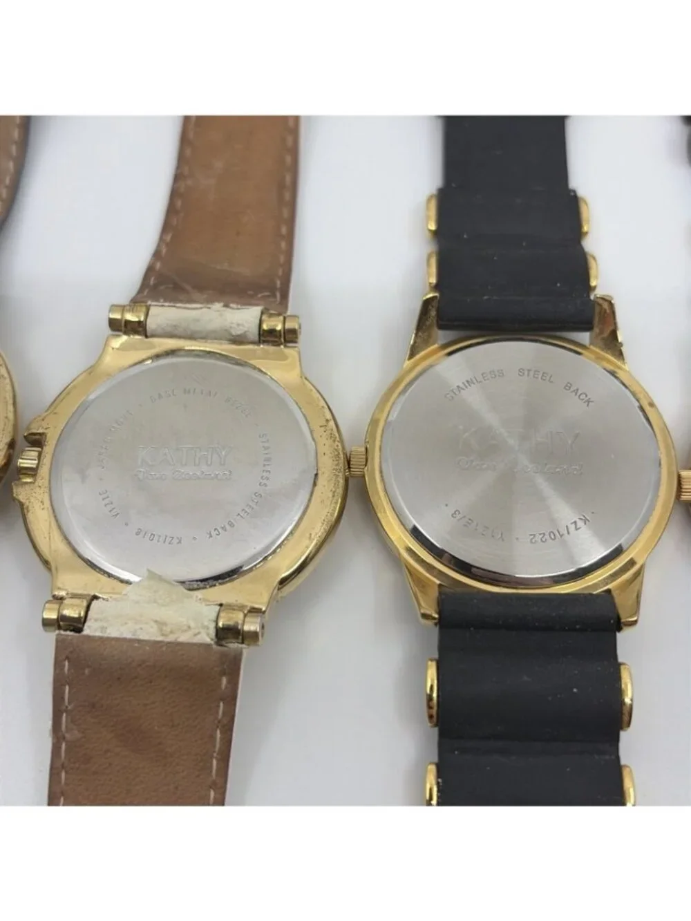 Kathy Van Zeeland Lot 5 Women's Quartz Fashion Watches Rhinestone Gold Tone